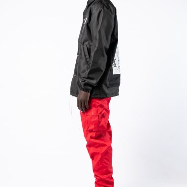 RED CARGO PANTS - Embedded